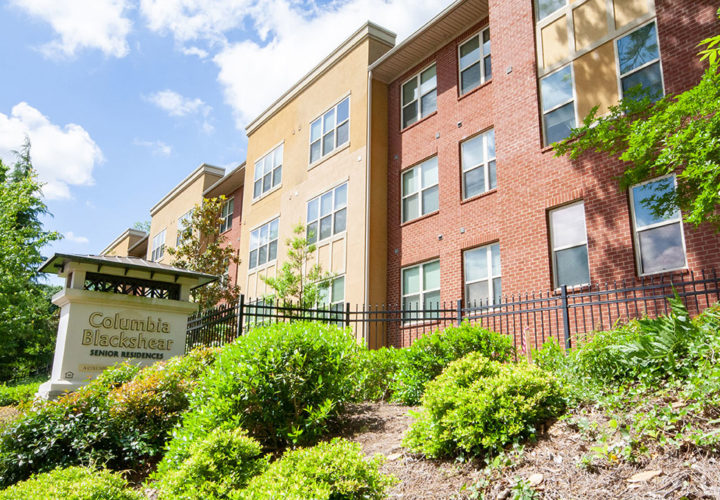 Community signage at Columbia Blackshear Senior Residences - Senior Apartments in Atlanta, GA