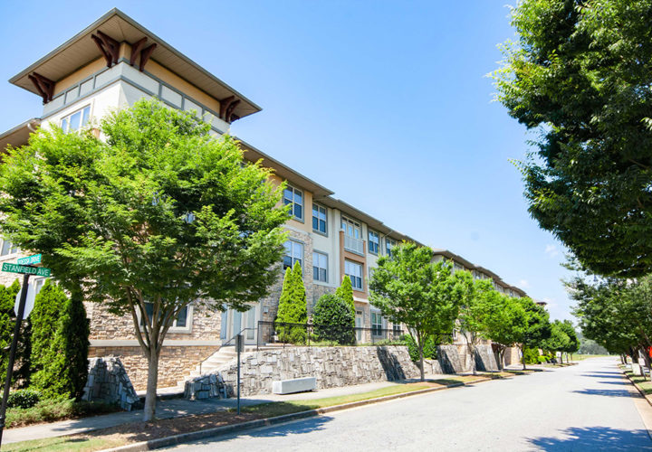 Street view of Columbia Crest Community - Apartments in West Midtown Atlanta, GA