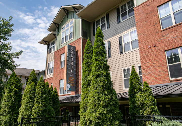 The leasing office at Columbia Sylvan Hills - Apartments in Atlanta, GA