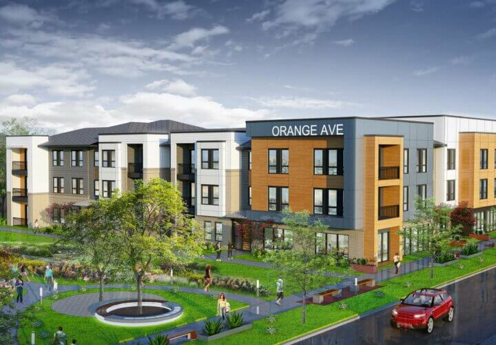 Rendering of New Development Columbia Gardens at South City in Tallahassee Florida