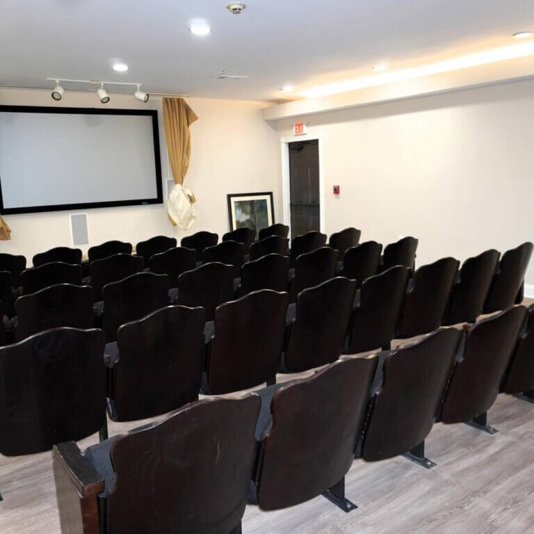 movie theater at Columbia High Point Senior Apartments in Atlanta GA