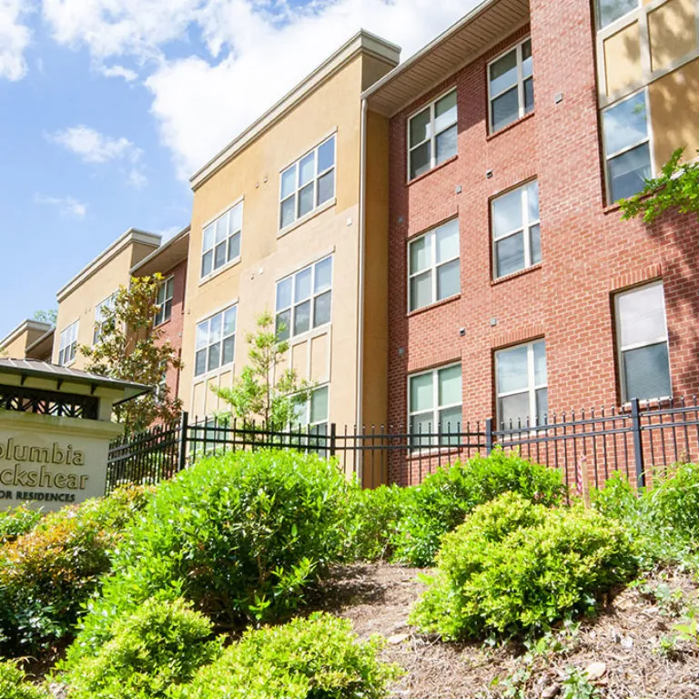 Community signage at Columbia Blackshear Senior Residences - Senior Apartments in Atlanta, GA