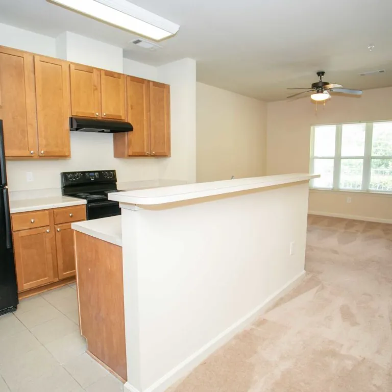 Apartment kitchen and dining room at The Retreat at Edgewood Townhomes - Apartments in Atlanta, GA